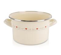 orion group Pentola smaltata, 4 l, Ø 22 cm, pratica pentola con manici ergonomici, adatta a tutti i piani cottura e forno, lavabile in lavastoviglie, robusto rivestimento smaltato