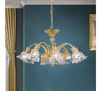 ORION Lampada a sospensione La Boheme, oro, a 8 luci, cristallo Orion