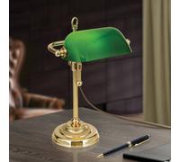 ORION Lampada da banchiere Harvard, ottone/verde, 32 cm Orion