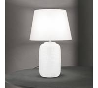 Licht-Erlebnisse Ernst Lampada Da Tavolo 51 cm E27 Moderna Ceramica Stoffa