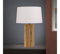 ORION Lampada da tavolo Dallas base legno rettangolare Orion
