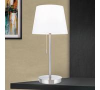 ORION Lampada da tavolo Ludwig porta USB bianco/nichel Orion