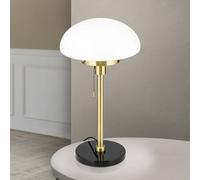ORION Lampada da tavolo Sparta, nero/ottone, vetro, marmo, 55 cm Orion