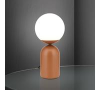 ORION Lampada da tavolo Stanley, rosso corallo, altezza 32 cm, ceramica/vetro Orion