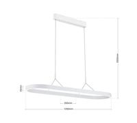 ORION Lampada LED a sospensione Carrara, bianca, regolabile in altezza, CCT Orion