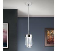 ORION Lampada LED a sospensione Prism, Ø10cm, cromo Orion