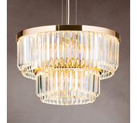 ORION LED a sospensione Prism, rotondo, Ø 55 cm, oro Orion