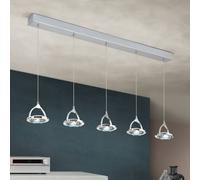 ORION LED sospensione a barra Moon, 5 luci, cromo Orion