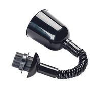 ORION LIGHTSTYLE Lampadario a sospensione con cavo a spirale, attacco E27 con anello a vite, carico max. 5 kg, pendolo a traino, plastica, nero