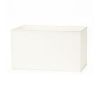 ORION LIGHTSTYLE Paralume in tessuto (40 x 22 x 24 cm) per portalampada E27, rettangolare, per lampada da tavolo, crema, bianco crema