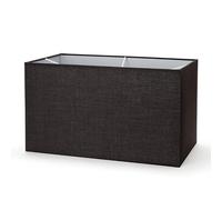 ORION LIGHTSTYLE Paralume in tessuto per presa E27 paralume rettangolare di ricambio per lampada da terra, lampada da tavolo, nero (40x22x24cm)
