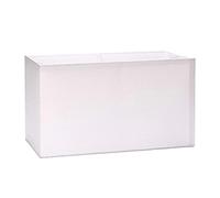 ORION LIGHTSTYLE Paralume in tessuto per presa E27 paralume rettangolare di ricambio per lampada da terra, lampada da tavolo, bianco (40x22x24cm)
