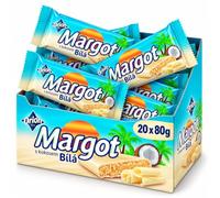 ORION Margot Barrette alla soia al gusto di rum e cocco con glassa bianca, 20 × 80 g