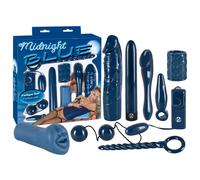 Set Giochi Piccanti di Mezzanotte - Kit Erotico di Giochi in Gel Blu (9 pezzi)