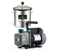 Orion Motor Tech 18.9L Camera a Vuoto 100 L/min con 3.5 cfm Pompa, Kit Camera Vuoto per Resina con Coperchio in Vetro, Camera di Degasaggio Sottovuoto per e Degasaggio di Resina Siliconica