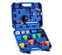 Orion Motor Tech 19 Pezzi Universale Radiatore Pressione Tester Kit con 15 Adattatori, Kit di Prova della Pressione del Sistema di Raffreddamento del Radiatore con Spurgo e Pompa del Vuoto