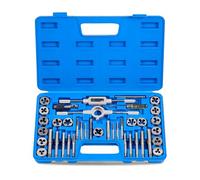 Orion Motor Tech 40 Pezzi Set Maschio e Filiera per Filettatura in Acciaio con Dimensioni Metriche M3-M12 Kit Filiera per Taglio Filettatrice Manuale per Fai da Te a Casa, Garage e Officina