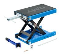 Orion Motor Tech Ponte Sollevatore a Forbice per Moto Altezza Regolabile 9.5-35 cm capacità Max. 500kg Cavalletto Alzamoto da Officina con Piattaforma 23 x 37 cm per Moto, Blu