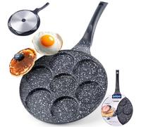 Orion - Padella per Gli Occhi Ø 27 cm, per Uova Fritte per 7 Uova, Padella per Crepe a Gas, per induzione, con Rivestimento Antiaderente