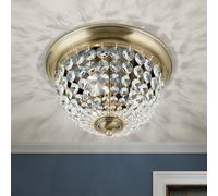 ORION Plafoniera Plafond, patina/trasparente, Ø 35 cm Orion