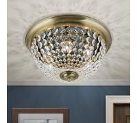 ORION Plafoniera Plafond, patina/trasparente, Ø 47 cm Orion
