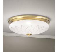 ORION Plafoniera Porto, Ø 37 cm, color bronzo, vetro, E27 Orion