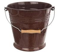 Orion - Secchio per acqua, 10 l, in acciaio smaltato, per alimenti (marrone)