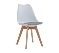 ORION91 LYRA Sedia Cuscino imbottito in lino, Sedie per cucina, ufficio, soggiorno - Colore bianco 40 x 49 x 82 cm - SpazioLuzio