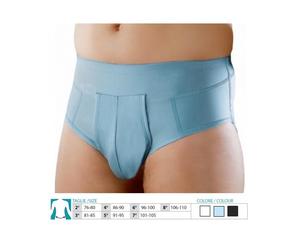 Orione Safte Mutande Contenitive Cintoslip Ernia cotone con pelotte aperto BIANC