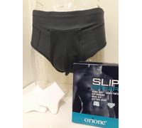 ORIONE slip ERNIA INGUINALE 515 mutanda cotone con cuscinetti estraibili ANTRACI