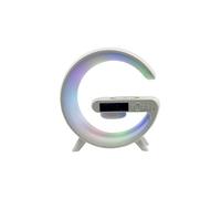 OrionMart Sveglia a forma di G, lampada da comodino wireless, caricabatterie e altoparlante - cambia colore lampada da tavolo luce notturna - idea regalo premium