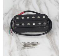 OriPure Alnico 5 pickup al ponte a doppia bobina 52mm 8.5K pickup humbucking 6 pezzi di asta non regolabili e 6 pezzi di asta a vite regolabili per parti di chitarra elettrica, nero
