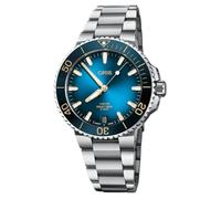 Oris Orologio da uomo, analogico, in acciaio inox, automatico, con data, lunetta in ceramica, resistente all'acqua 30 ATM, 41,5 mm