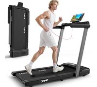 Orisyn Tapis roulant 3 in 1 per la casa | Walking Pad con motore 2,5 CV e Bluetooth | 12 km/h, 12 programmi e doppio LED | Pieghevole con app e telecomando | Per home office e palestra