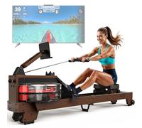 ORISYN Vogatore per casa pieghevole con design in legno di alta qualità, vogatori d'acqua con Bluetooth, dimensioni adatte da 1,2 m a 2 m, carico di peso 175 kg