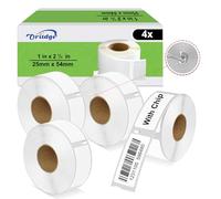 Oritdge 4 Rotoli da 11352 Etichette 25 mm x 54 mm per DYMO LW etichette di ritorno S0722520 compatibile per DYMO Labelwriter 550 5XL Labelwriter 450 4XL