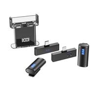 Orivin 1 set di microfoni lavalier wireless con interfaccia intelligente, adatti per podcast, interviste, streaming live e altri scenari