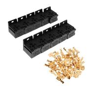 Orivin 10 set di base per relè per auto 30A-80A, zoccoli per connettori relè a 5 pin con terminali da 6,3 mm da 50 pezzi