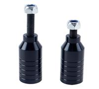 Orivin 2 pedane per monopattino pro stunt - Alluminio nero arcobaleno con asse da 12,9 gradini e dado di montaggio per 5050s Grinds (nero)