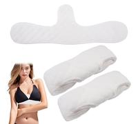 Orixo 10 Pezzi Fodere Antisudore per Reggiseno, Inserti Reggiseno in Cotone Riutilizzabili, Lavabile Donna Fascia Banda Sottoseno in Cotone per Il Sudore del Busto, Fodera per Il Sudore del Reggiseno