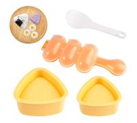 Orixo Set di 4 Forma A Sfera Di Riso, Stampo Onigiri Sushi Con 1 Cucchiaio, Triangolare, Facile Da Usare, Senza BPA, Per Famiglie, Picnic, Sushi Fai Da Te