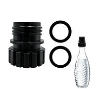 Orizizhic Adattatore per bottiglia di vetro compatibile con Soda Stream, Crystal 0,7L e Duo Terra Sodasteam Maker Bottiglia di vetro Soda Quick Connect Adattatore Stream con cilindro a vite