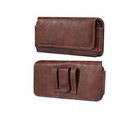 Orizzontale Custodia Cintura Uomo per Cellulare, Pelle Borsa da Cintura per Cellulare, Marsupio Clip da Cintura Smartphone Portafoglio con Moschettone Sport Fondina Portatelefono Cintura Pochette