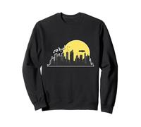 Orizzonte, con, Zeppelin, e, edifici Felpa