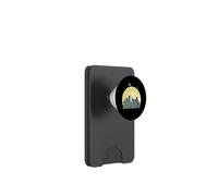 orizzonte, davanti, luna, e, satellite, edificio, città PopSockets PopWallet per MagSafe
