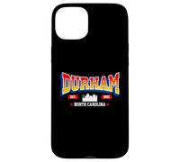 orizzonte, di, durham, carolina, vendemmia, atletico, tipografia Custodia per iPhone 15 Plus
