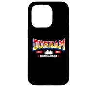 orizzonte, di, durham, carolina, vendemmia, atletico, tipografia Custodia per iPhone 15 Pro
