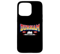 orizzonte, di, durham, carolina, vendemmia, atletico, tipografia Custodia per iPhone 15 Pro Max