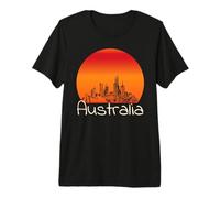 Orizzonte di Tramonto di Viaggio dell'Australia Maglietta Premium