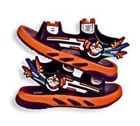 OrJana Sandali Impermeabili per Bambini Unicorno SuperEroi, Chiusura a Strappo, Suola ergonomica Antiscivolo (orange, Sistema Taglie Calzature EU, Bambino Piccolo (2-5 anni), Numero, Media, 26)